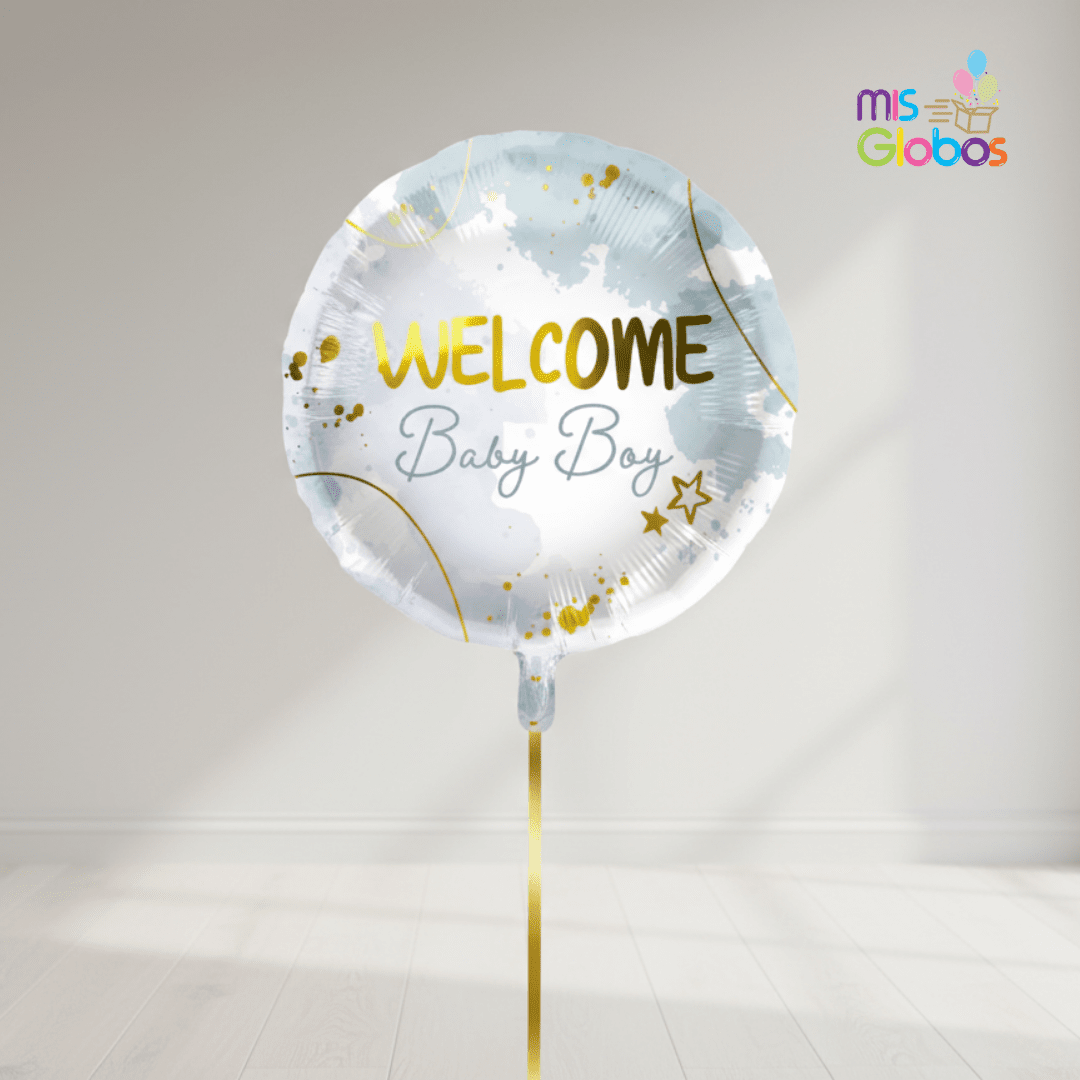 Globo Mylar Welcome Baby Boy