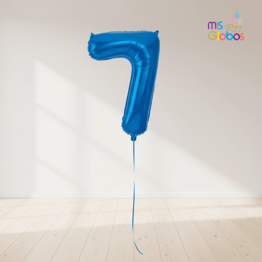 Globo Número Azul 86 Cm