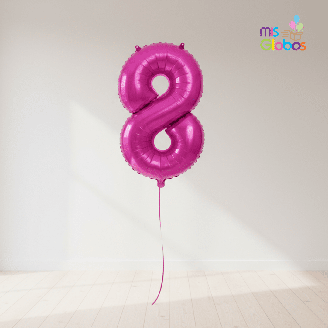 Globo Número Fucsia 86 Cm