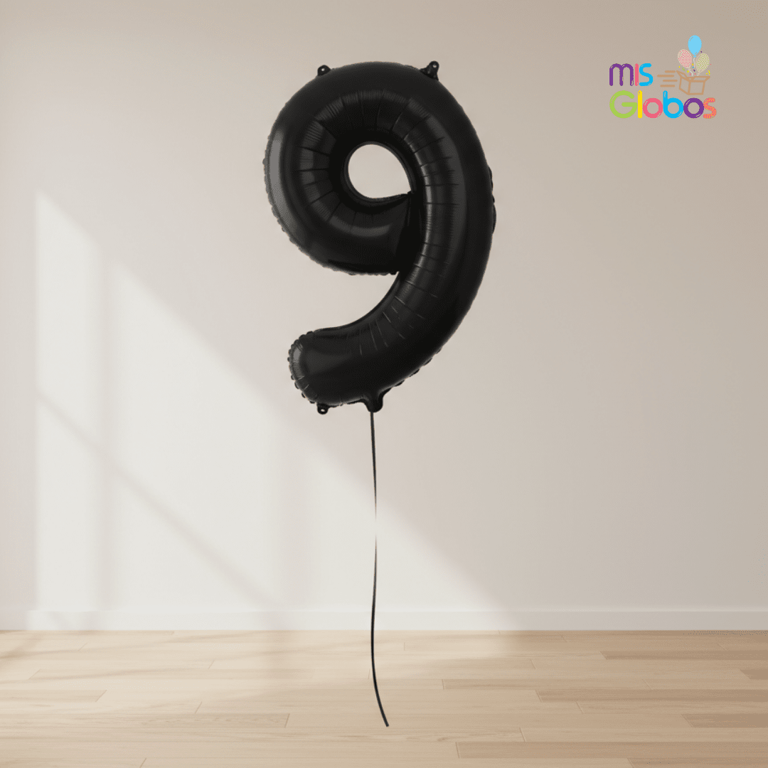 Globo Número Negro 86 Cm
