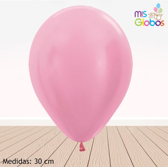 Globo Rosa satín hinchado con Helio por unidades - Mis Globos