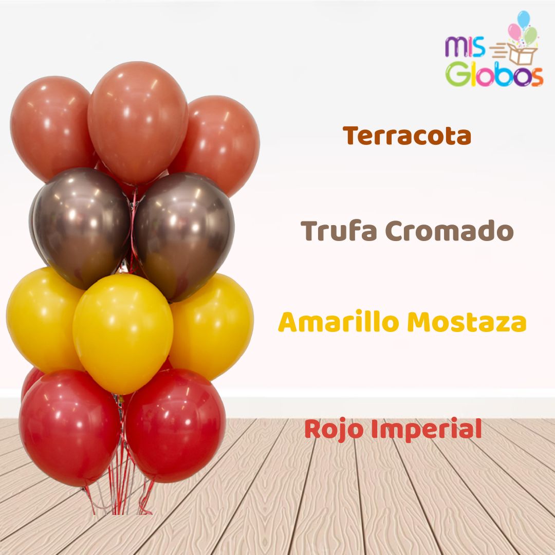 Globo Trufa Cromado hinchado con Helio por unidades.