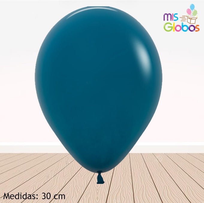 Globo Turquesa profundo hinchado con Helio por unidades. - Mis Globos