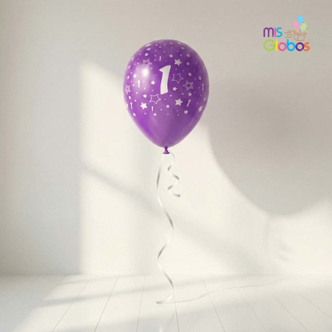 Globos látex con el Nº 1 - Mis Globos