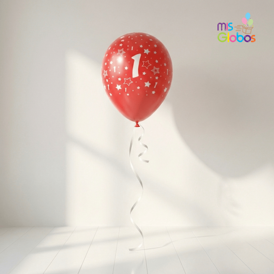 Globos látex con el Nº 1 - Mis Globos