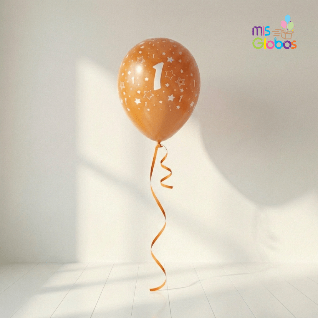 Globos látex con el Nº 1 - Mis Globos