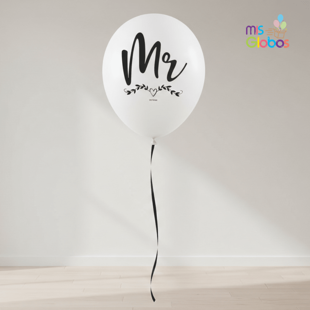 Globos látex de Boda Mrs and Mr.