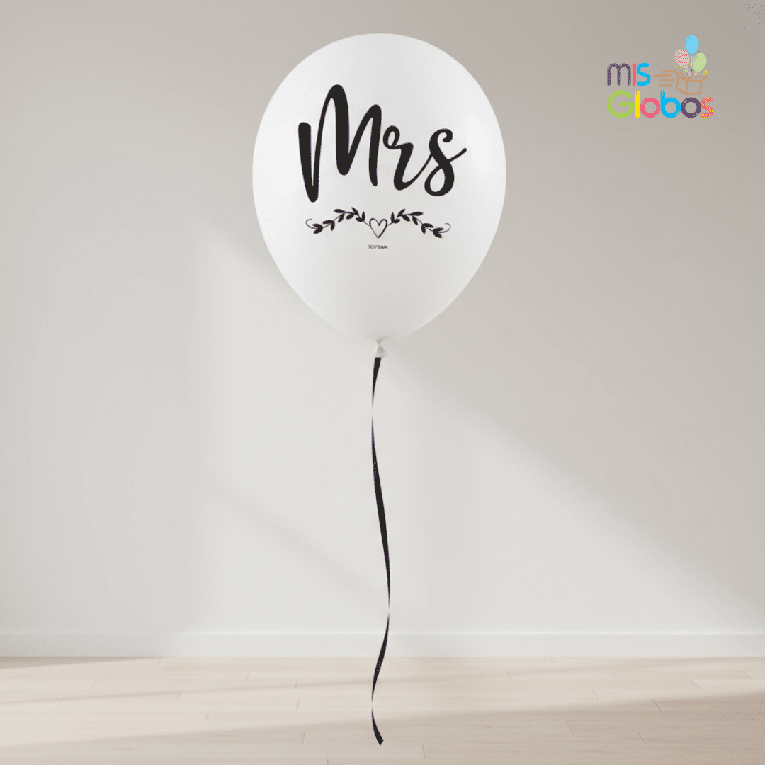 Globos látex de Boda Mrs and Mr.