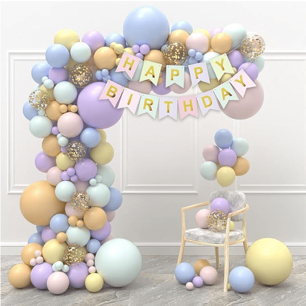 Guirnalda Happy Birthday Multicolor pastel - Mis Globos