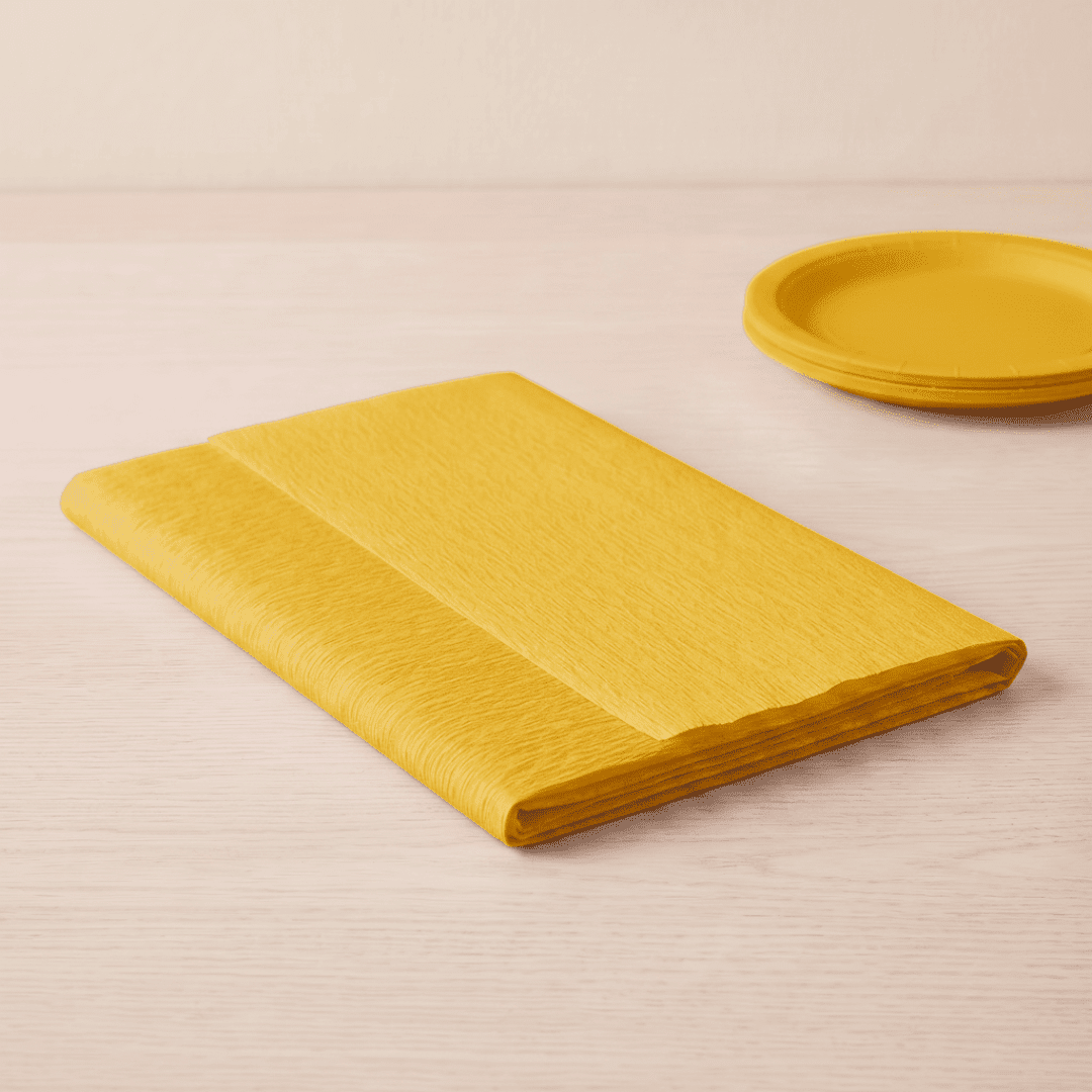 Mantel rectangular papel Amarillo