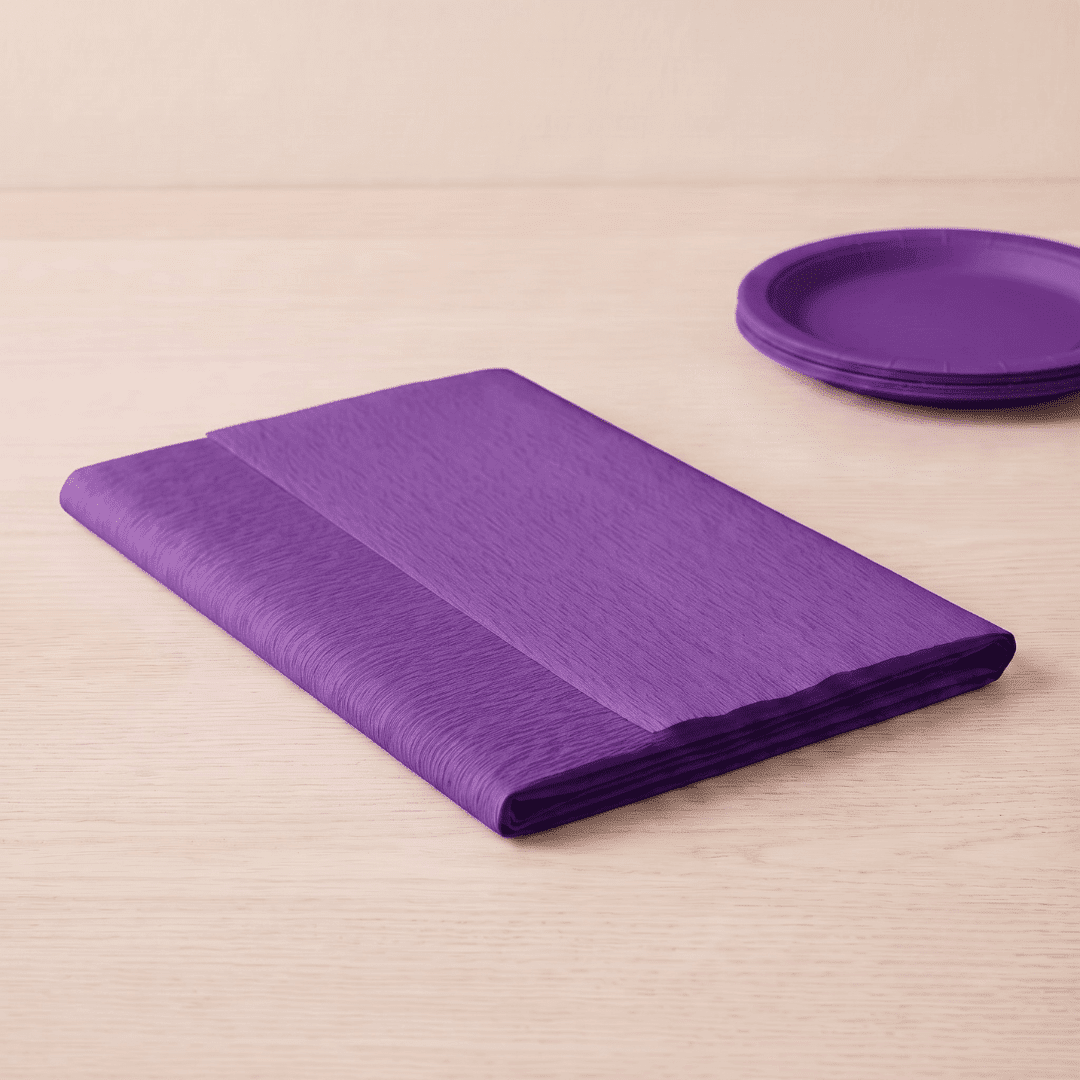 Mantel rectangular papel Morado