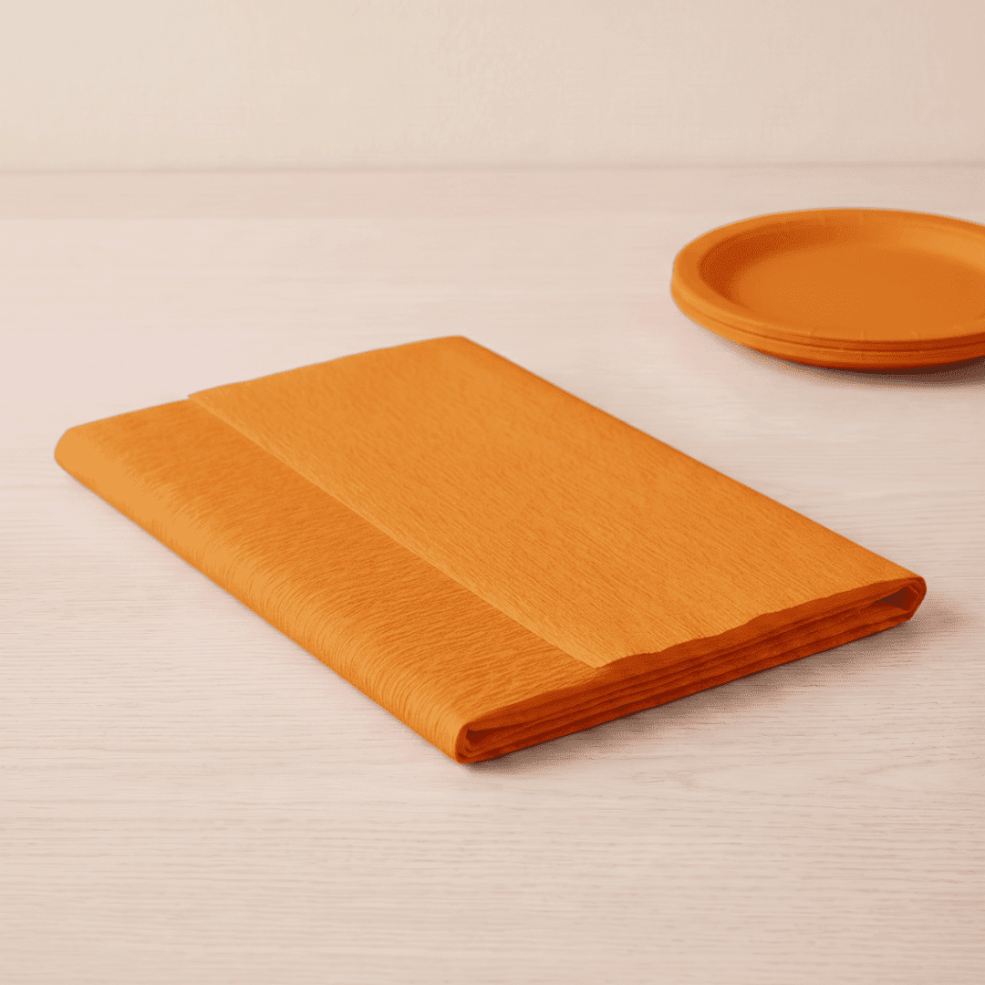 Mantel rectangular papel Naranja