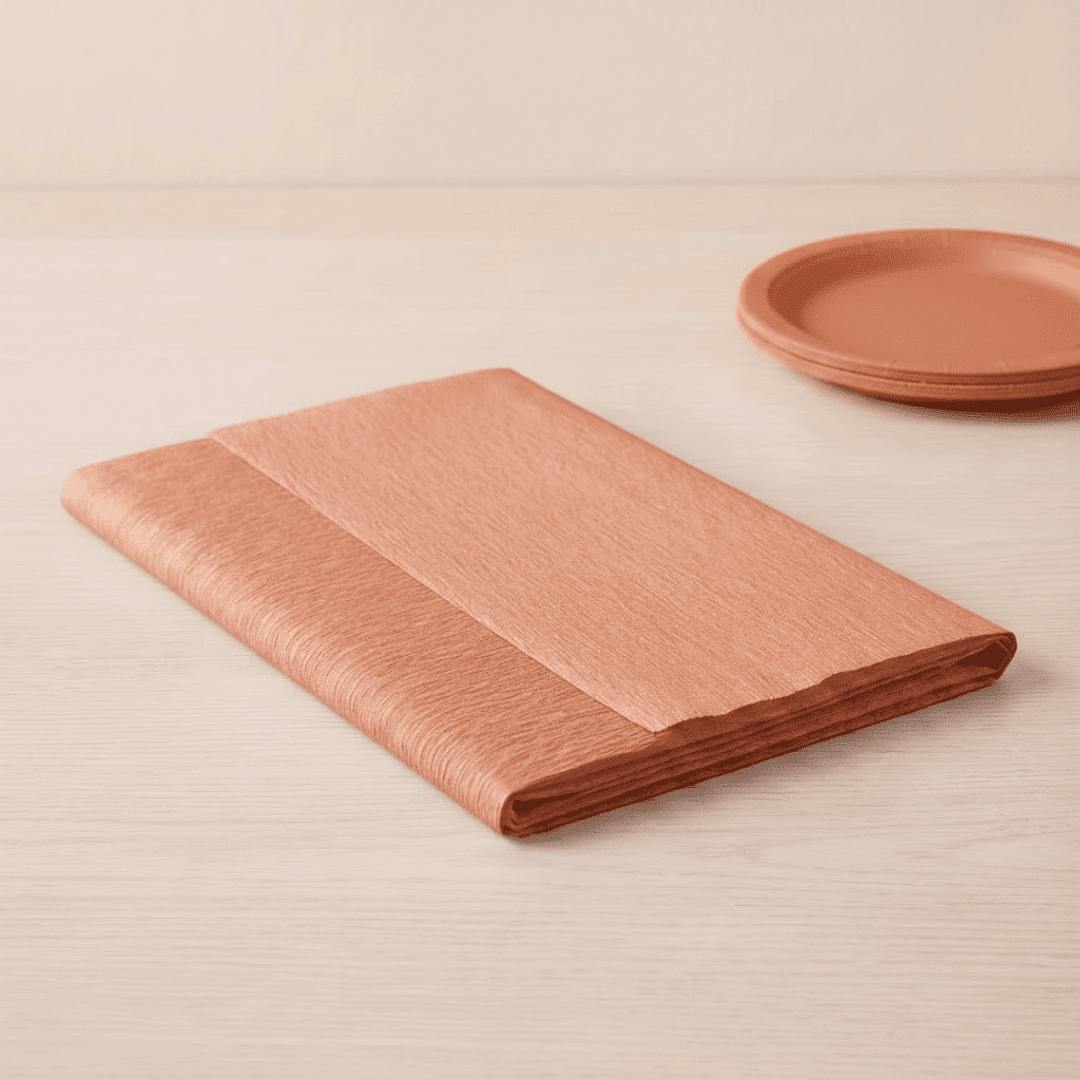 Mantel rectangular papel Oro Rosa