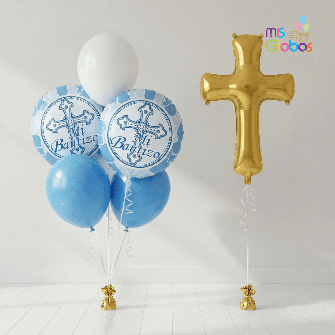 Pack Bautizo Animado Azul clásico