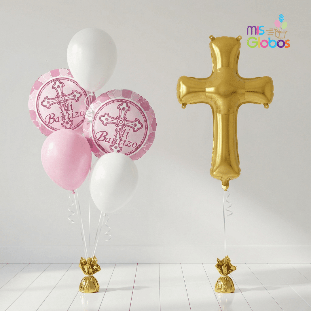 Pack Bautizo Animado Rosa clásico