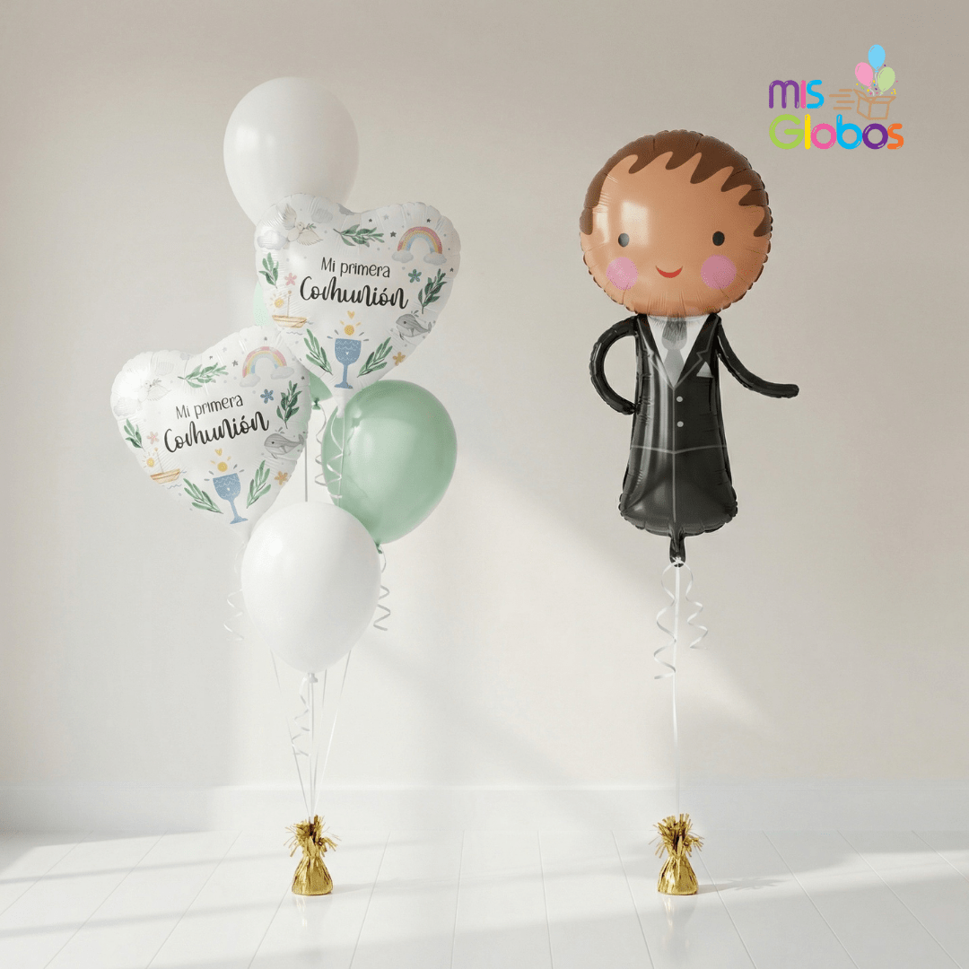 Pack Comunión Animado Chico Corazón - Mis Globos