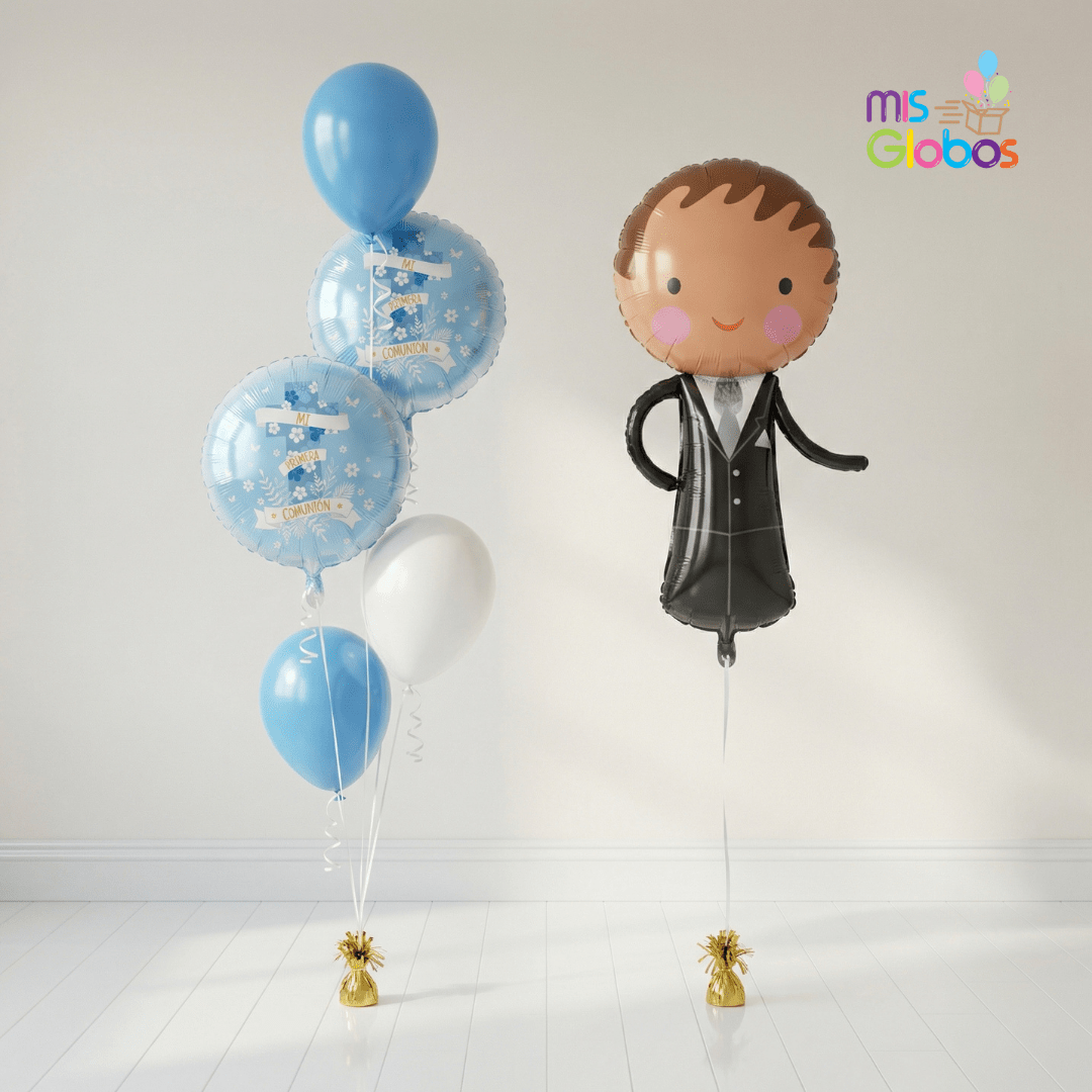 Pack Comunión Animado Chico Gold - Mis Globos