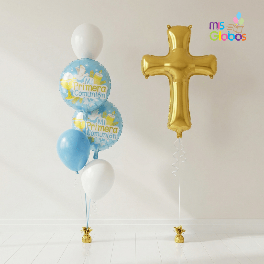 Pack Comunión Animado Cruz Clásico - Mis Globos