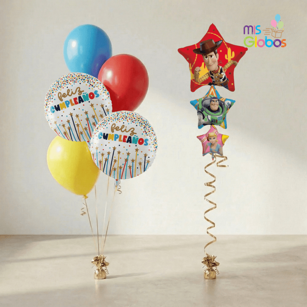 Globos de Cumpleaños Pack Cumpleaños Animado Toy Story | Mis Globos