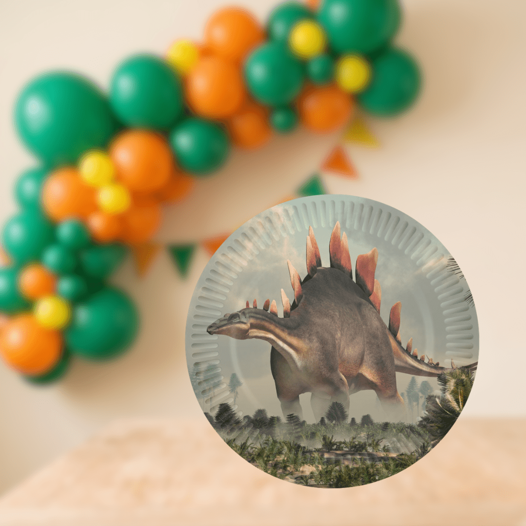 Platos pequeños Dinosaurios 20 cm | 8 unidades