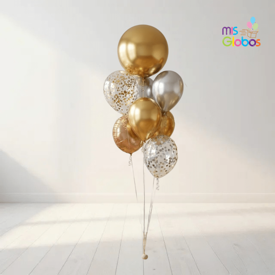Ramo de globos Boda Brilliant Chrome - Mis Globos