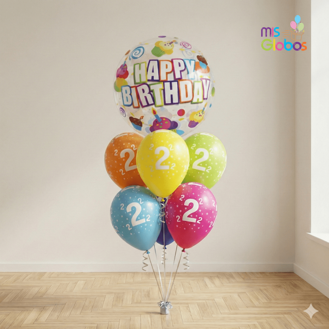 Ramo de globos Sigma Burbuja Cumpleaños
