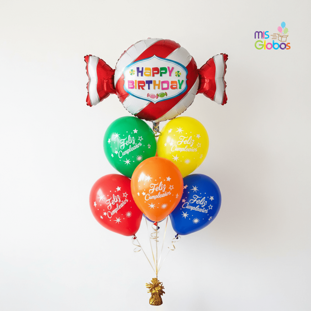 Ramo de globos Sigma Cumpleaños Formas - Mis Globos