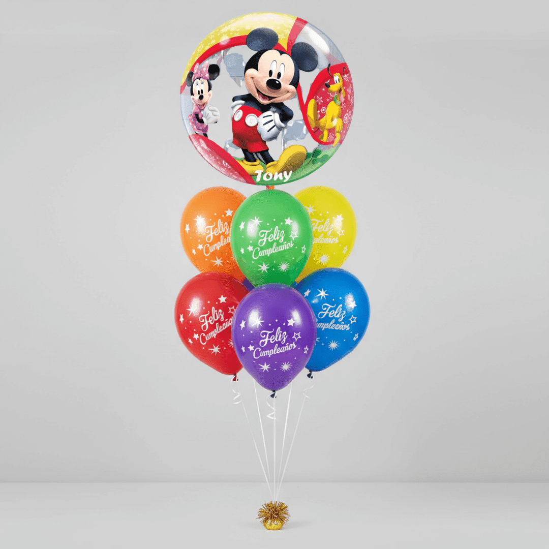 Ramo de globos Sigma Mickey cumpleaños - Mis Globos