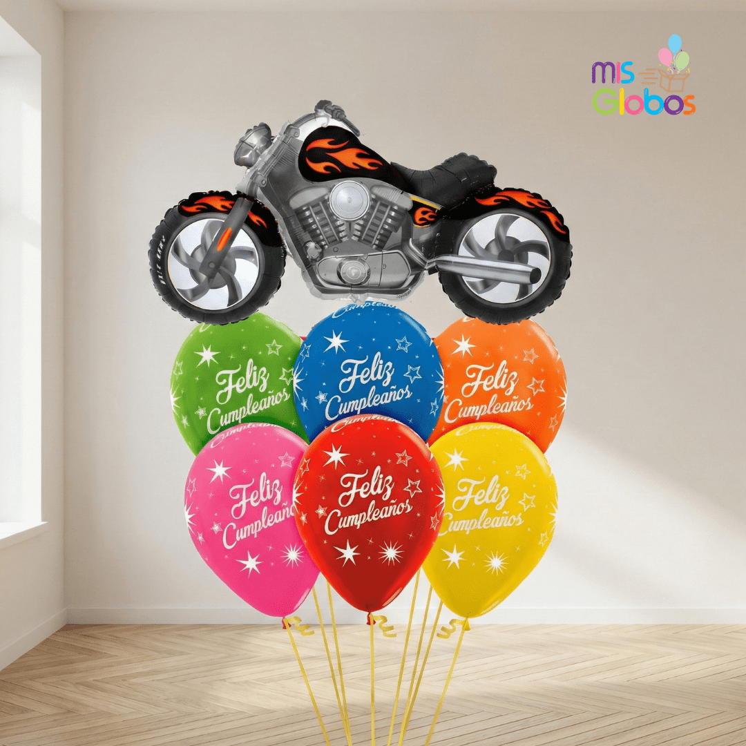 Ramo de globos Sigma Moto Cumpleaños