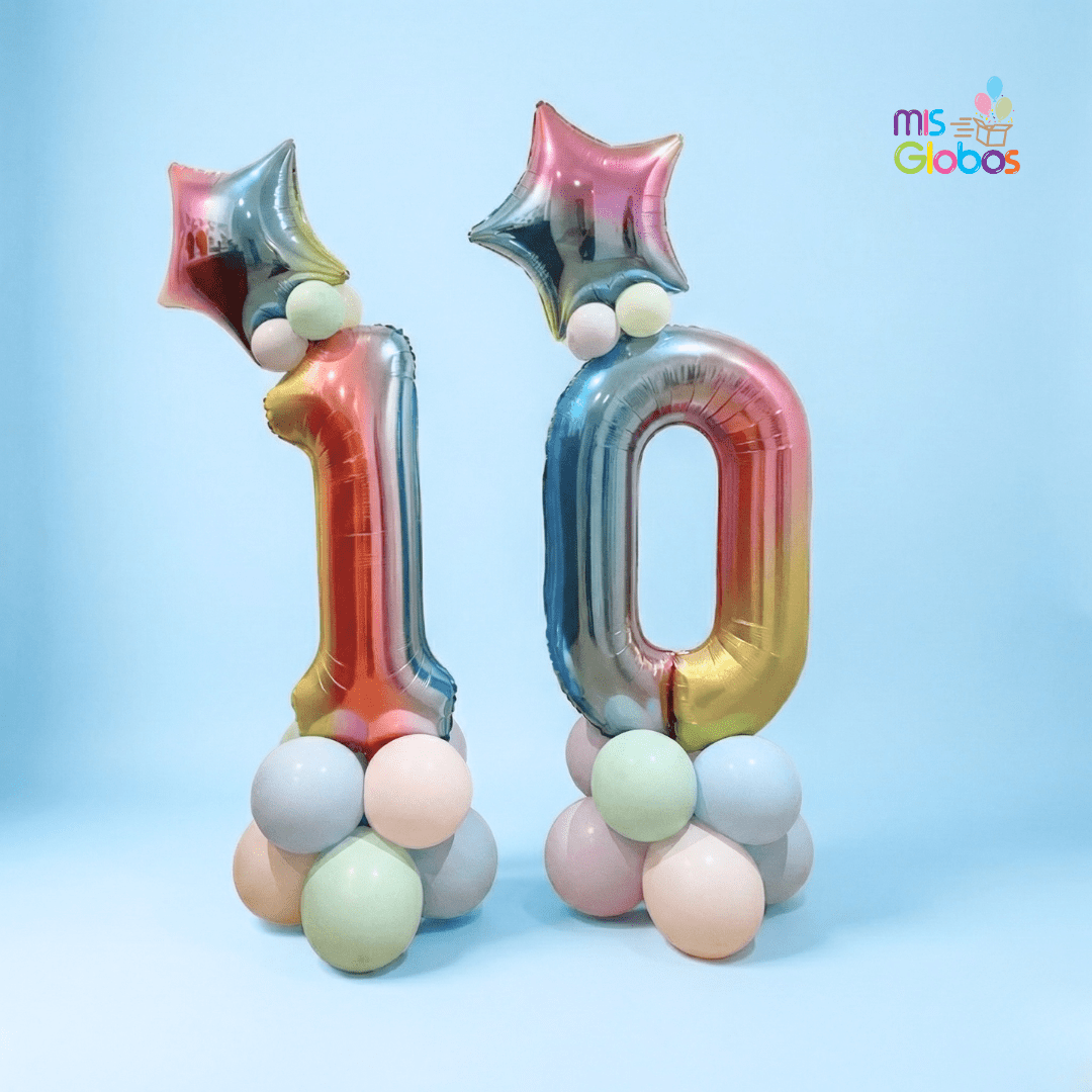 Ramo Doble Número Dulce Pastel - Mis Globos