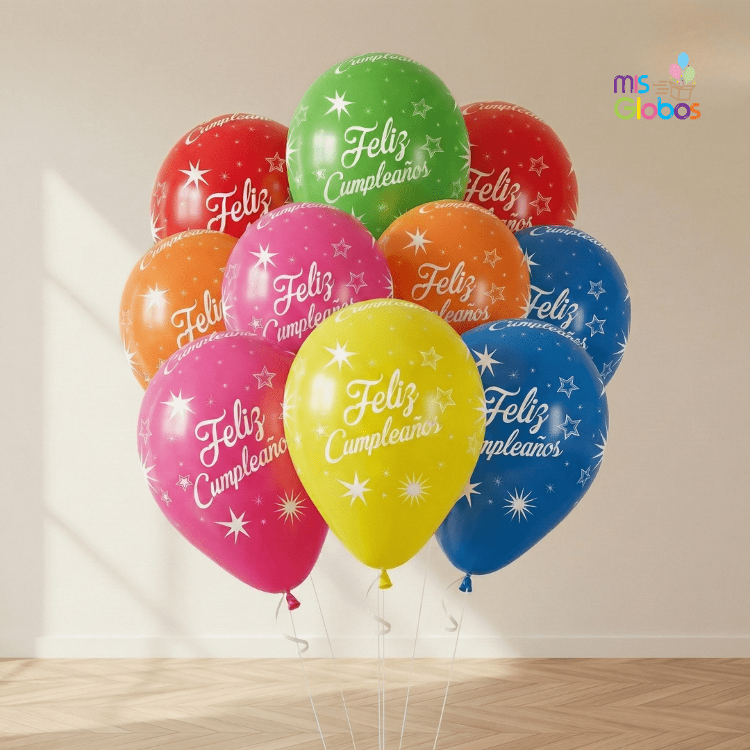 Ramo Feliz Cumpleaños Destellos - Mis Globos