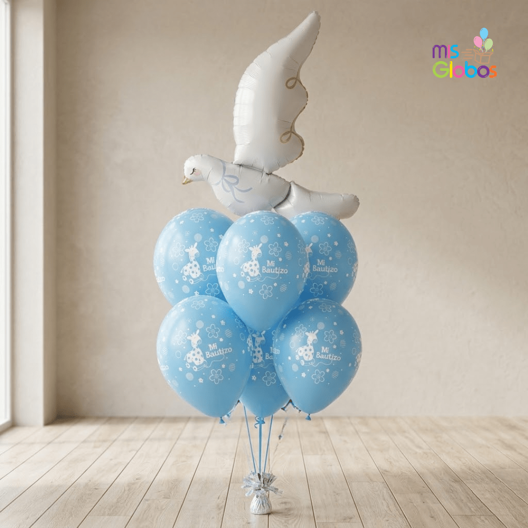 Ramo de Globos Sigma Bautizo azul
