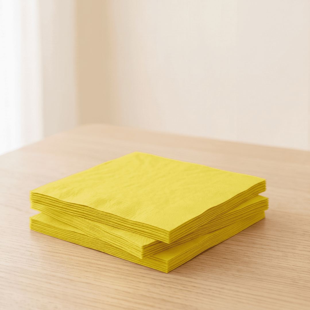 Servilletas de papel amarillo 33 × 33 cm | 20 unidades - Mis Globos
