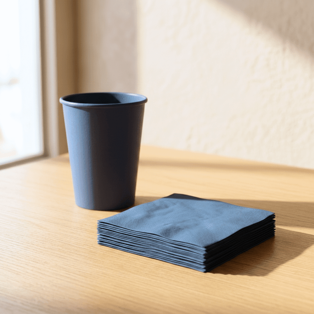 Servilletas de papel azul oscuro 24 × 24 cm | 20 unidades