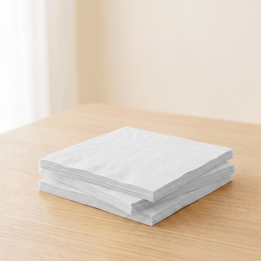 Servilletas de papel blanco 33 × 33 cm | 20 unidades - Mis Globos