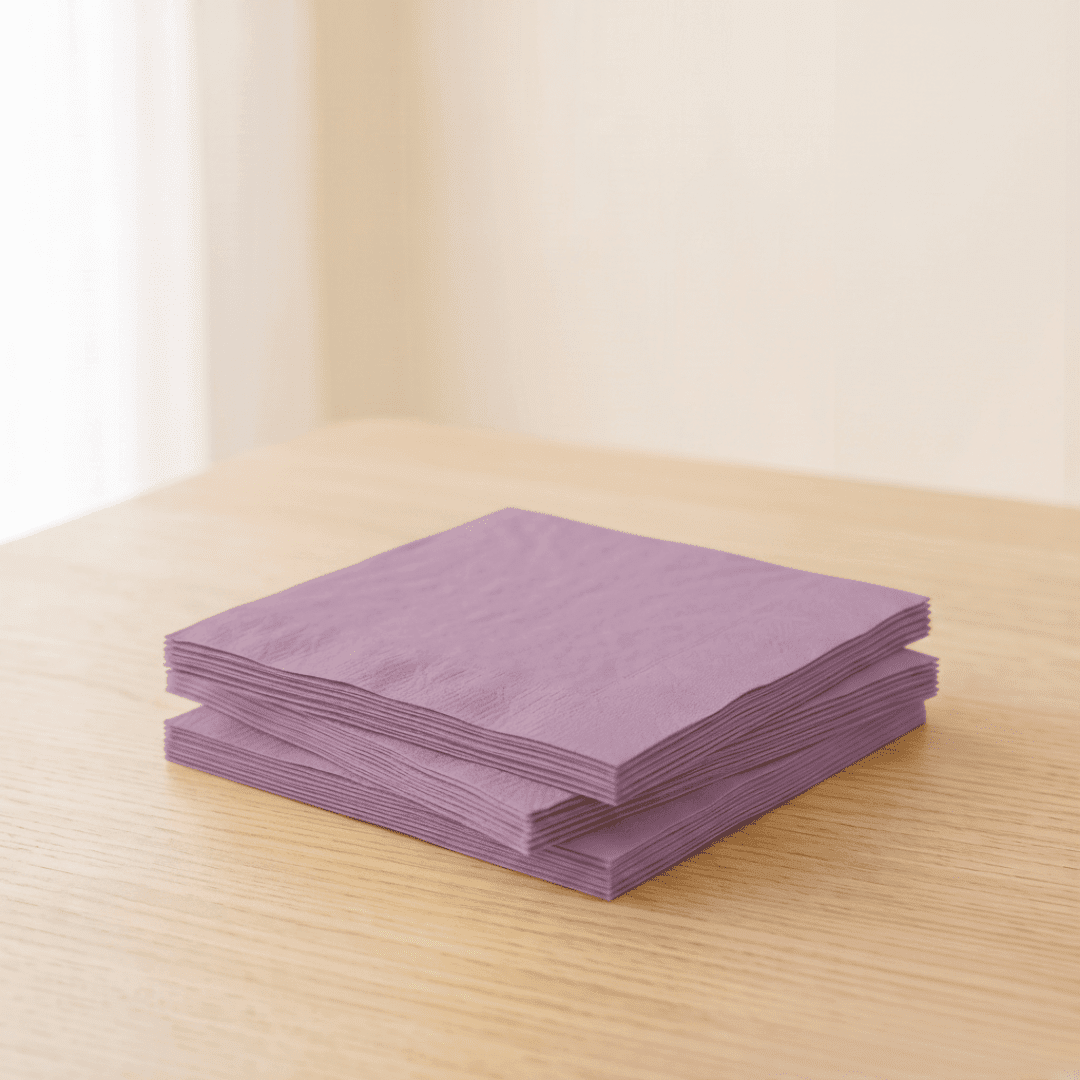 Servilletas de papel lila 33 × 33 cm | 20 unidades