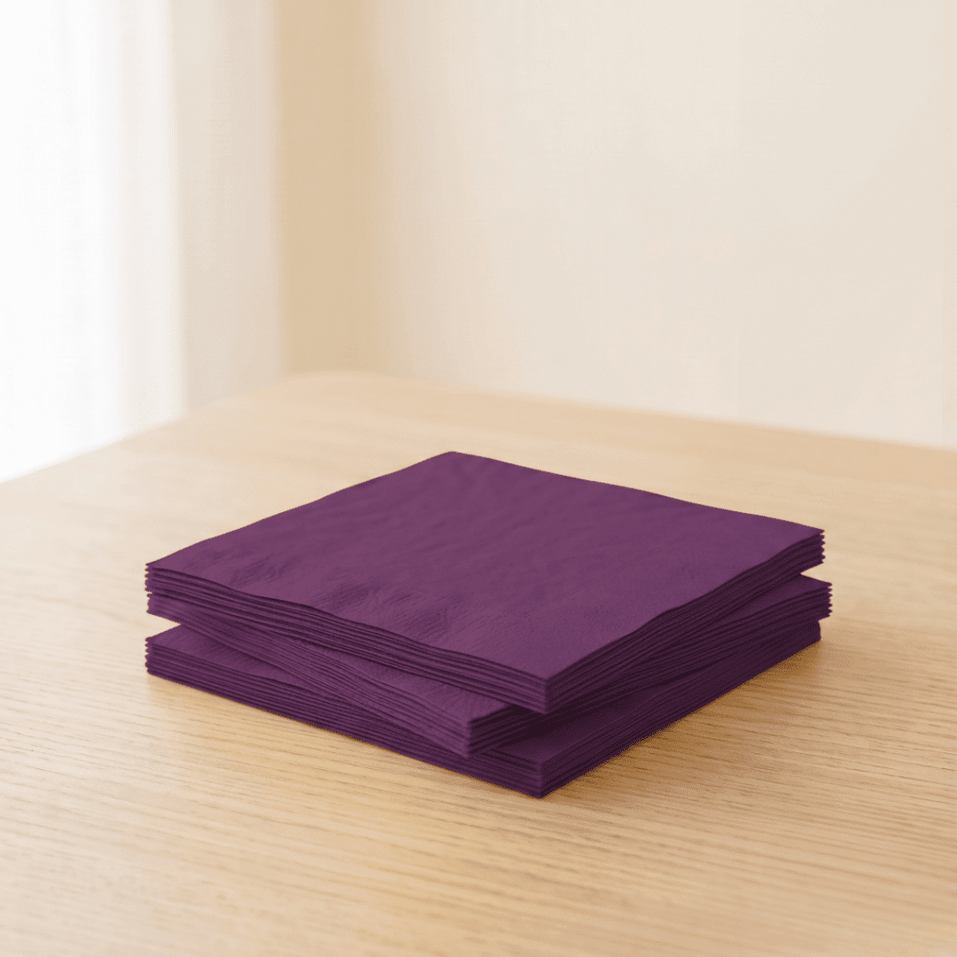 Servilletas de papel morado 33 × 33 cm | 20 unidades