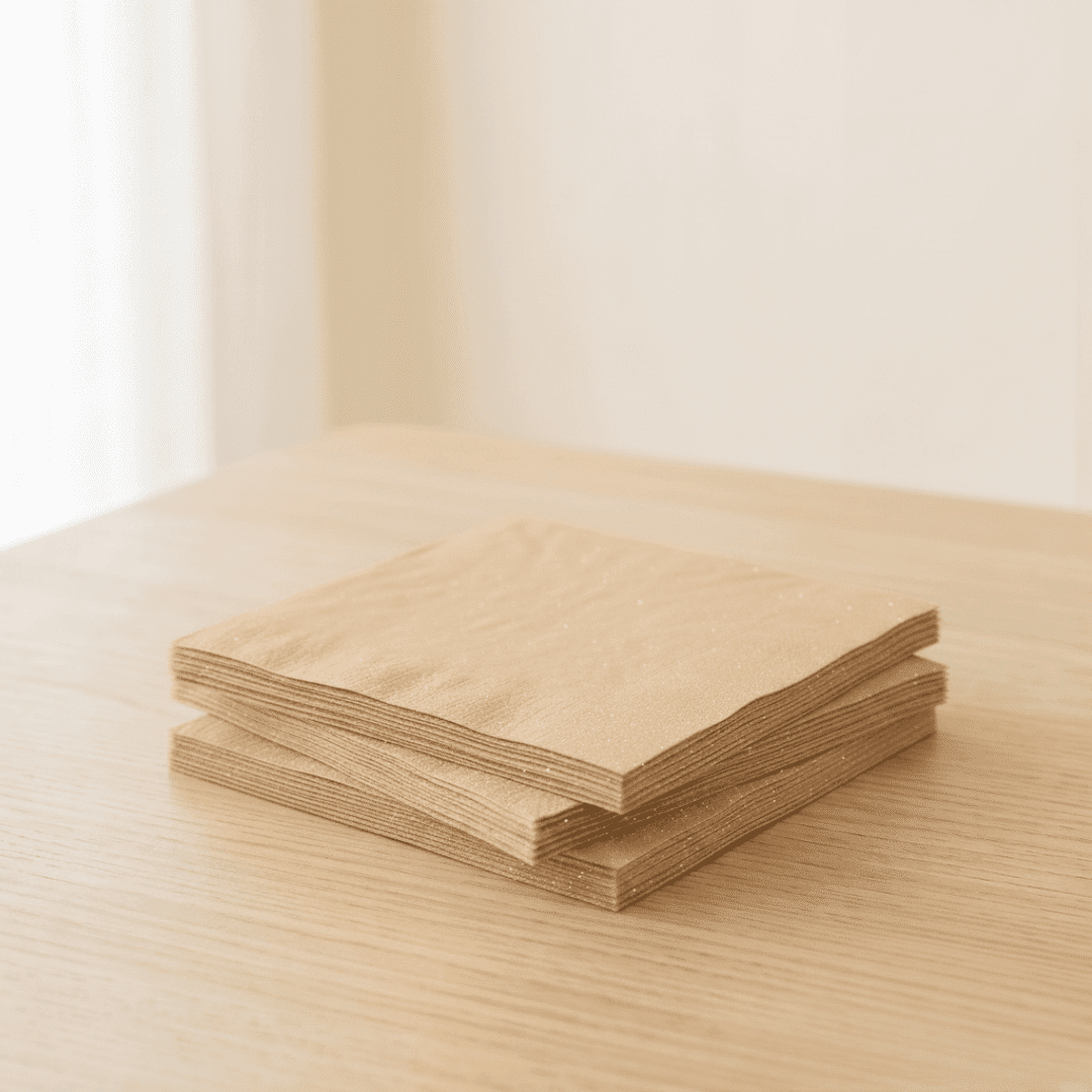 Servilletas de papel oro 33 × 33 cm | 20 unidades