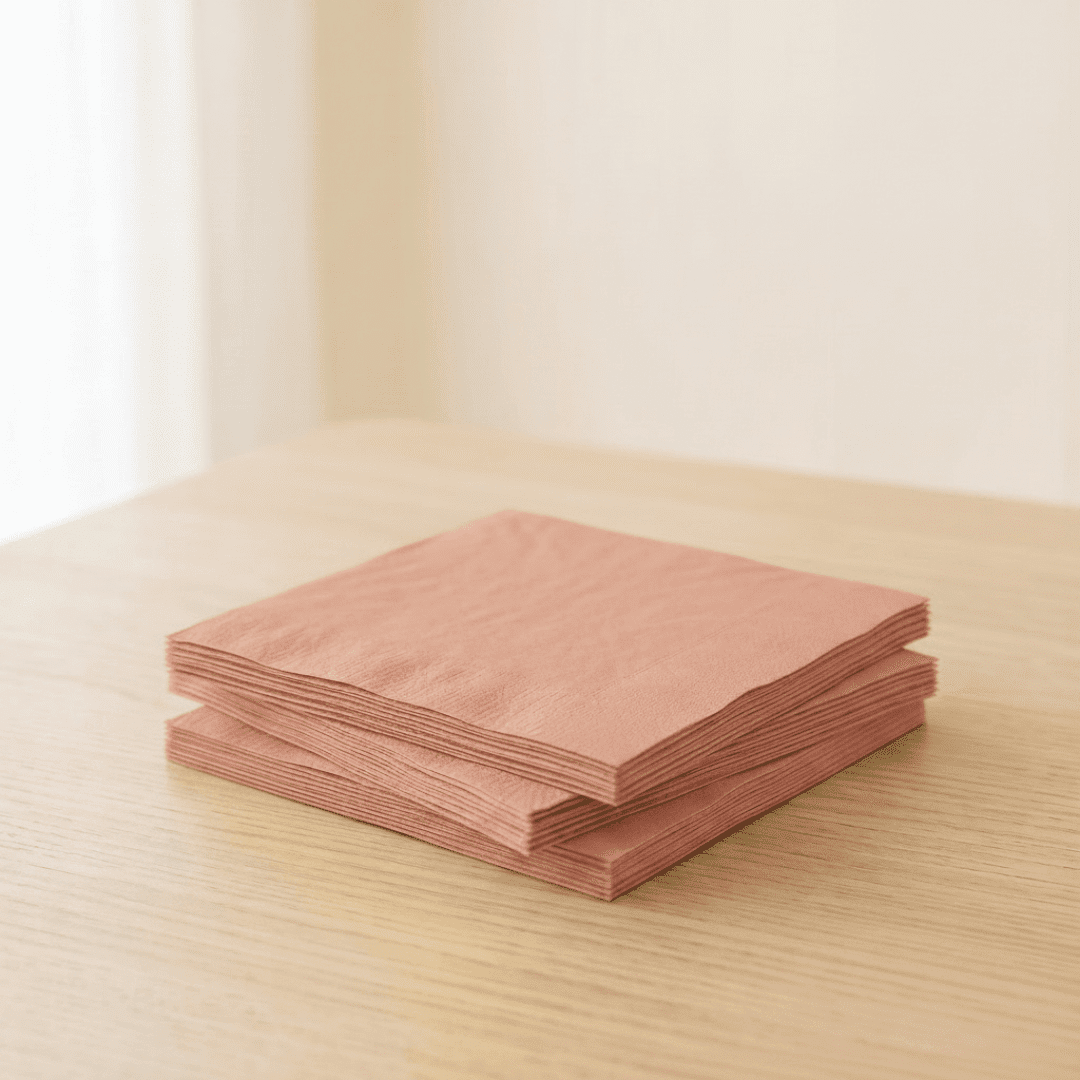 Servilletas de papel oro rosa 33 × 33 cm | 20 unidades