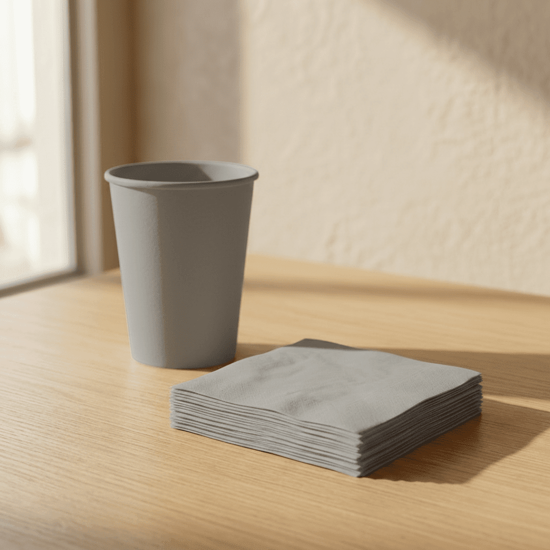 Servilletas de papel plata 24 × 24 cm | 20 unidades