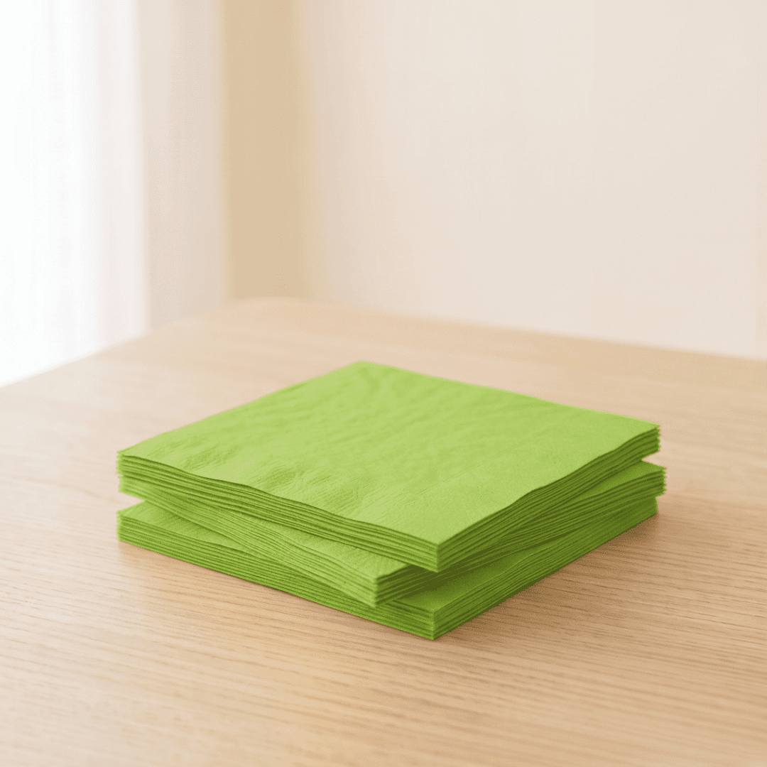 Servilletas de papel verde claro 33 × 33 cm | 20 unidades