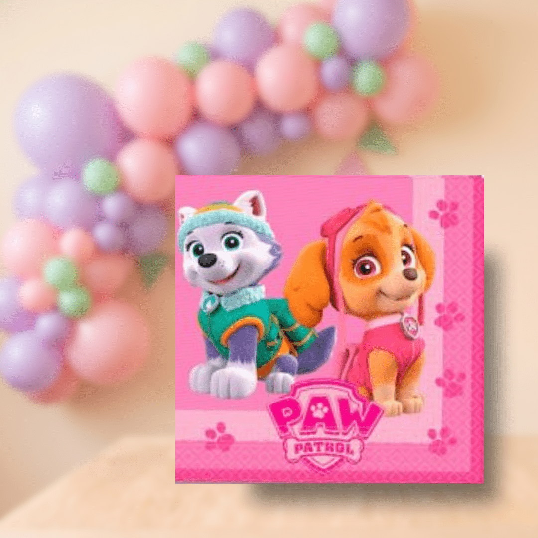 Servilletas Patrulla Canina Skye y Everest 33 × 33 cm | 20 unidades