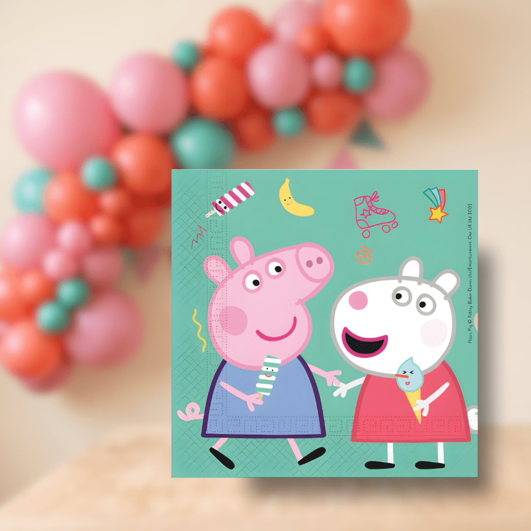 Servilletas Peppa Pig 33 × 33 cm | 20 unidades - Mis Globos