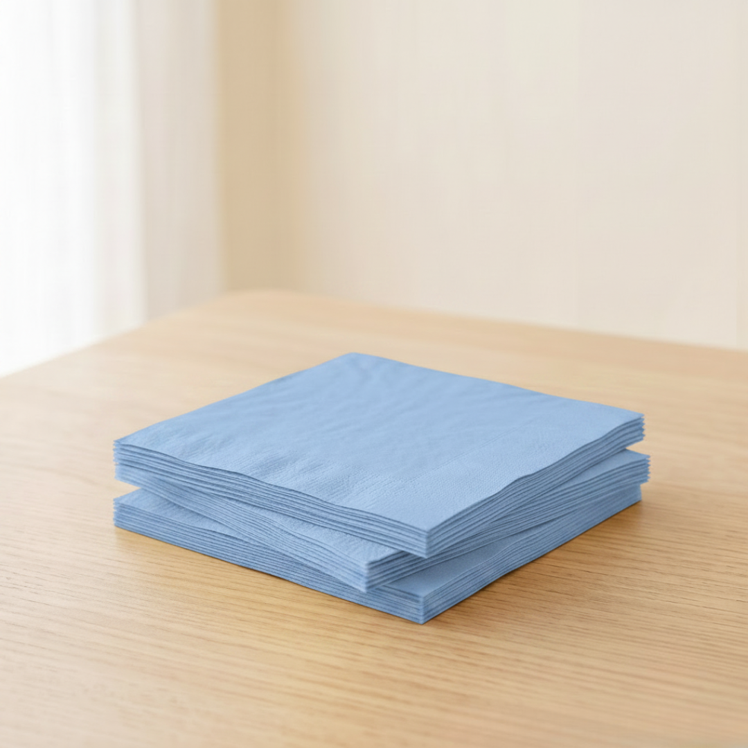 Servilletas de papel azul claro 33 × 33 cm | 20 unidades