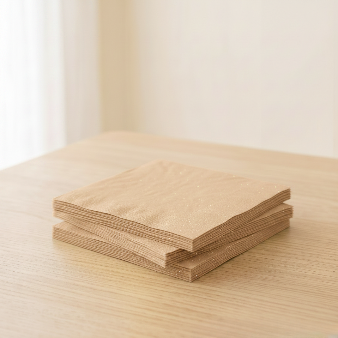 Servilletas de papel oro 33 × 33 cm | 20 unidades