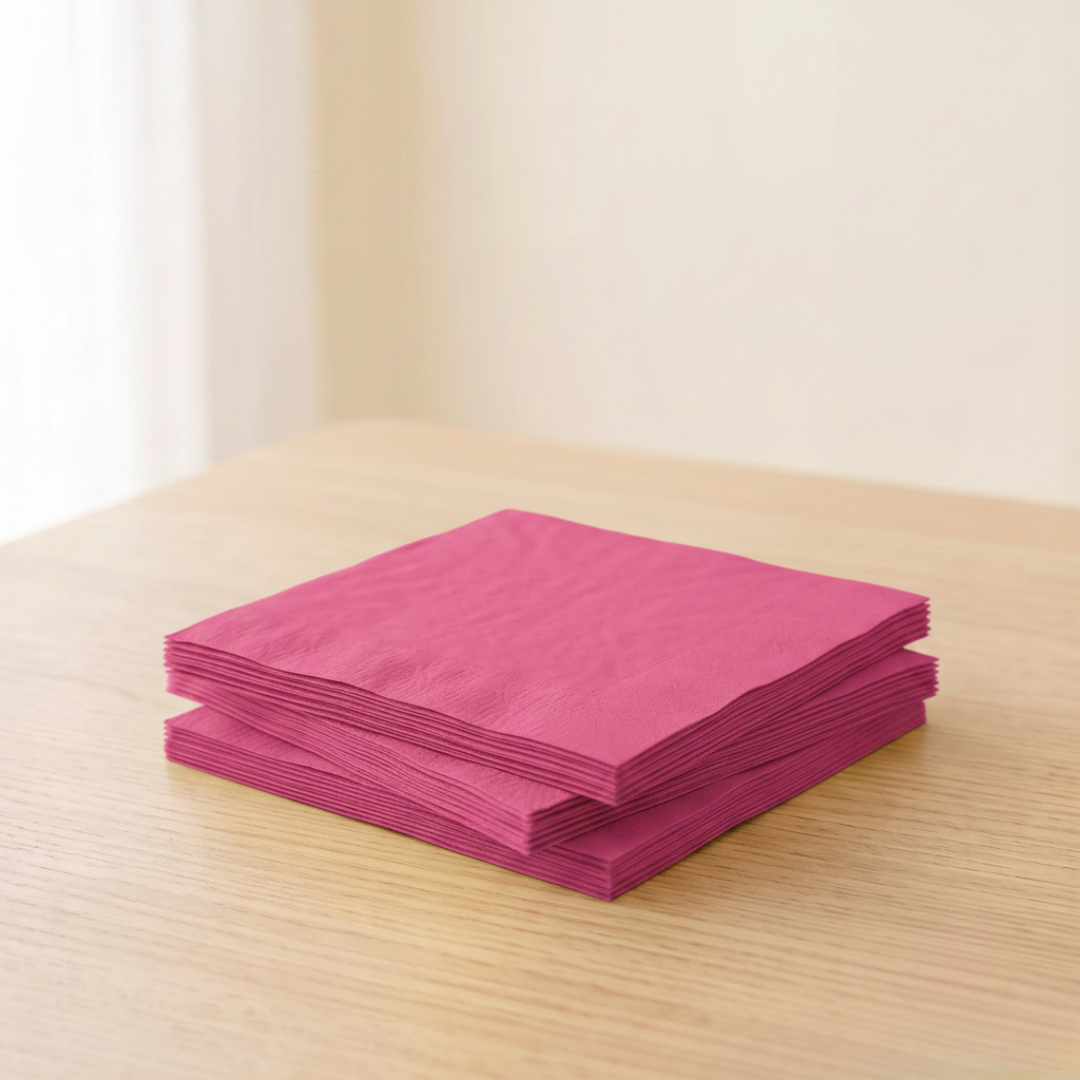 Servilletas de papel fucsia 33 × 33 cm | 20 unidades
