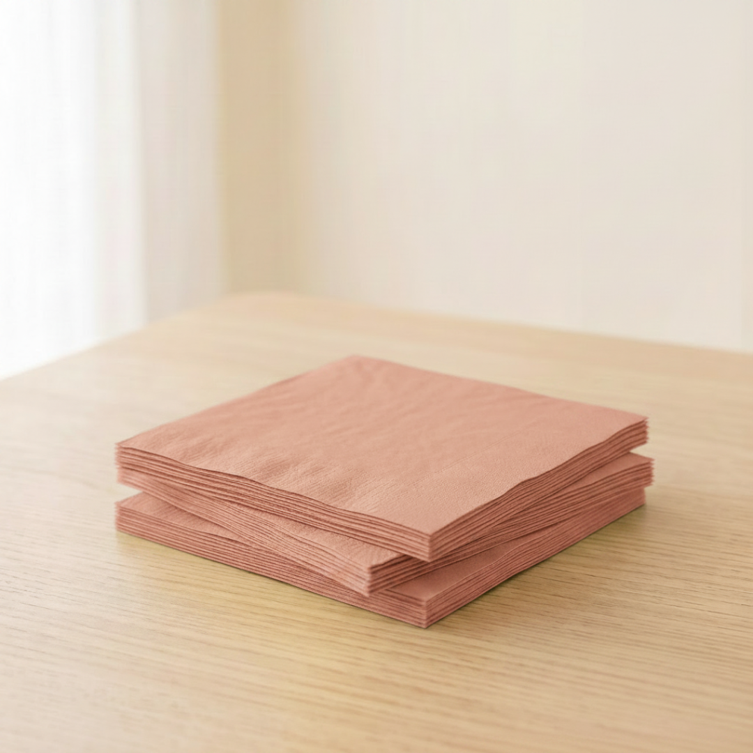 Servilletas de papel oro rosa 33 × 33 cm | 20 unidades