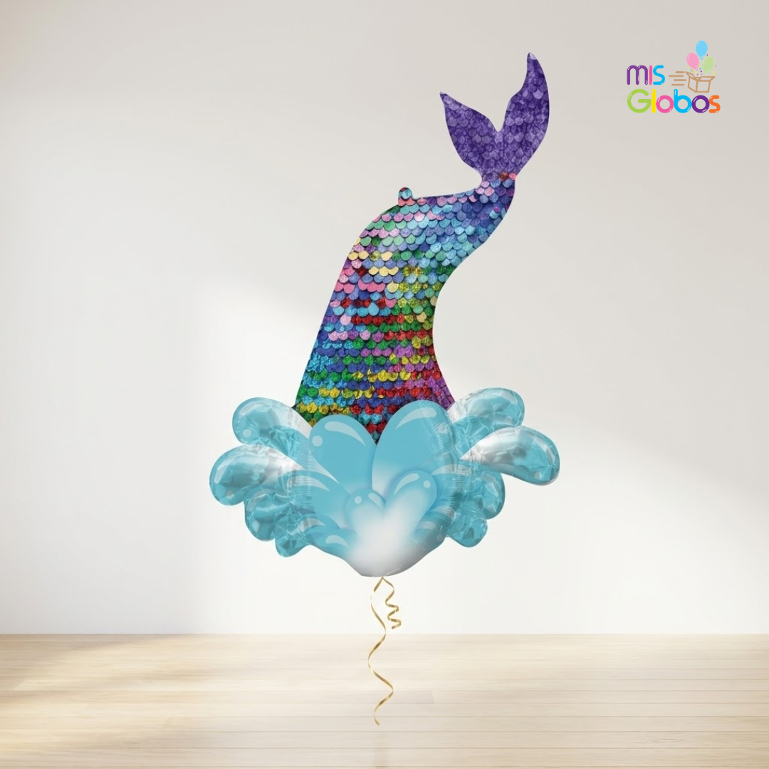 Globo forma cola de Sirena