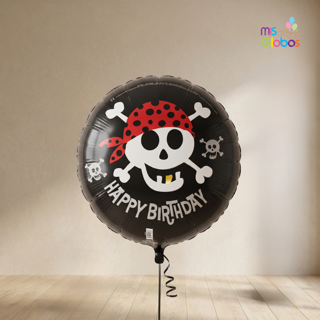 Globo mylar Happy Birthday Pirata