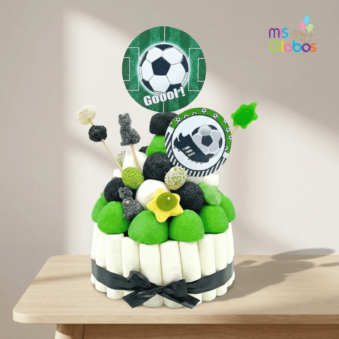 Tarta de chuches Fútbol - Mis Globos